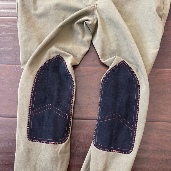 Dover Saddlery Women's Wellesley Breech Olive Coral Riding Pants Sz 36 NWOT - Picture 9 of 13